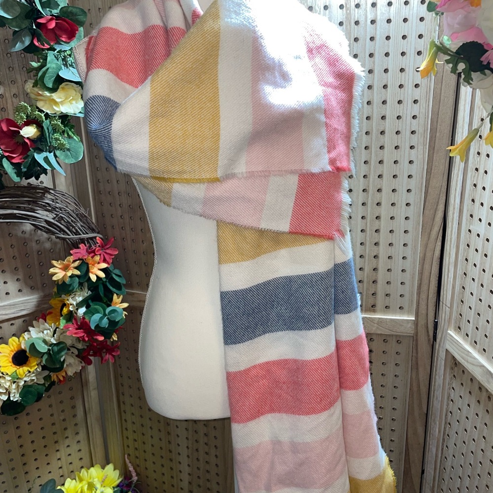 Colorful Striped Scarf - Picture 2 of 6